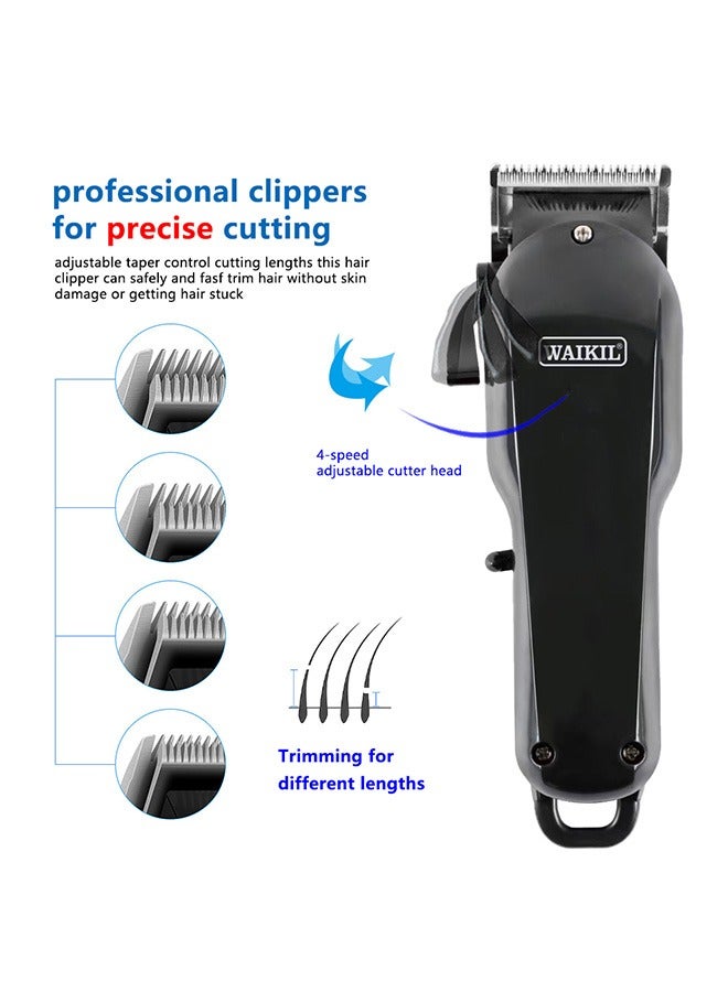 WAIKIL Cordless Hair Clippers The Cutter Head Can Be Disassembled And Washed Hair Accessories Black - Image 3