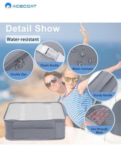 ACECOAT 8 Set Packing Cubes for Suitcases Luggage Packing Organizers with Laundry Bag Shoe Bag Underwear Bag Travel Essentials Luggage Organizer Cubes  - Image 4