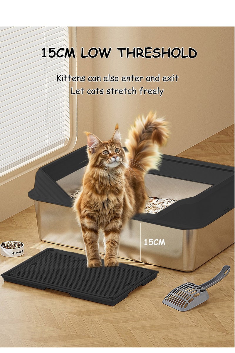 كيدل الأبحاث المتعلقة ب غير القابل للصدأ مربع القمامة القط - Image 3