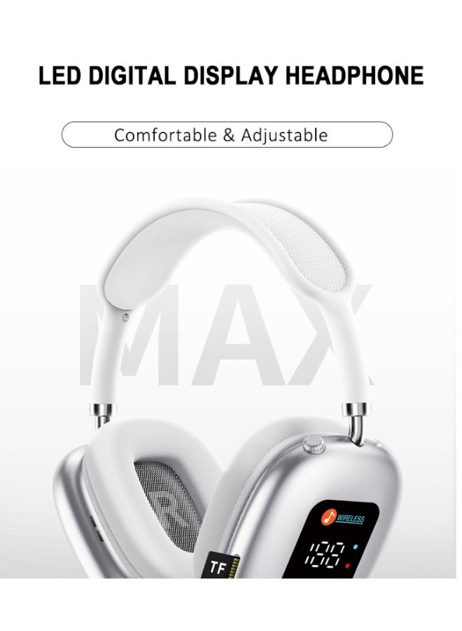 AKZ The MAX600 wireless ear-hook Bluetooth headphones feature an RGB display and card reader, ultra-long battery life, and are ideal for sports. - Image 3