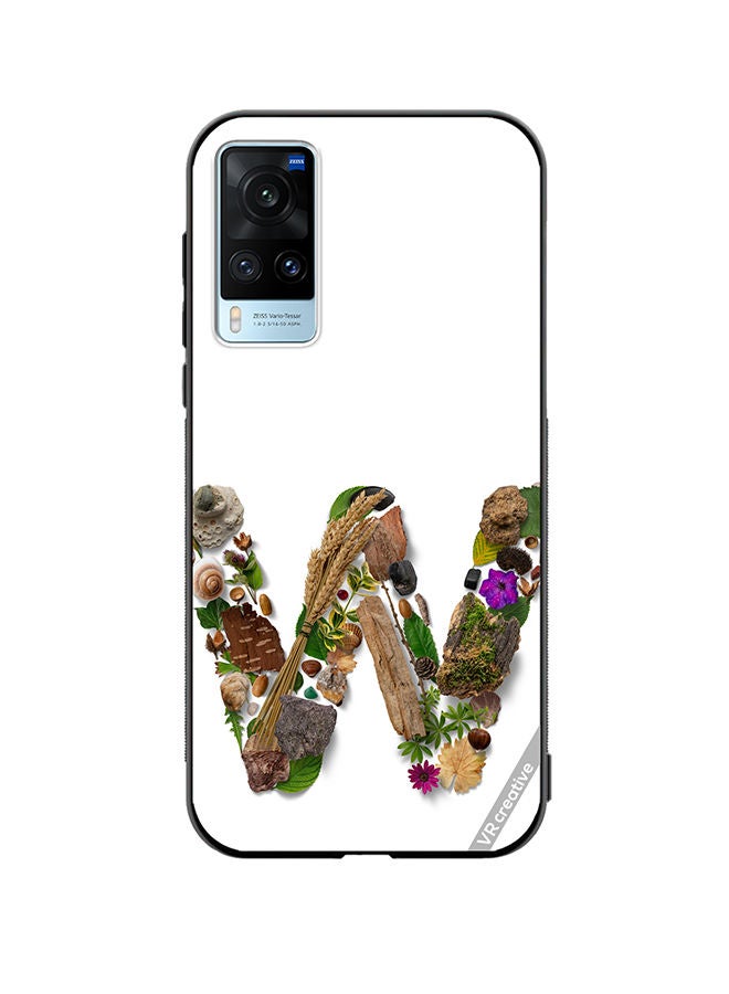 VR CREATIVE Protective Case Cover For Vivo X60 Alphabet W Design Multicolour - Image 1