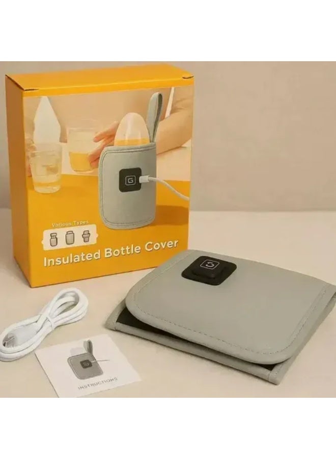 سخان رضاعة أطفال USB محمول ذكي – 3 مستويات حرارة، تسخين سريع ومتساوٍ، مناسب لجميع زجاجات الرضاعة، مثالي للسفر والسيارة والمشاوير اليومية - Image 1