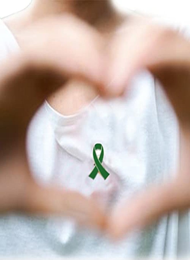 Alodidae 25 Pcs Green Ribbon Pin Mental Health Awareness Brooch - Image 3