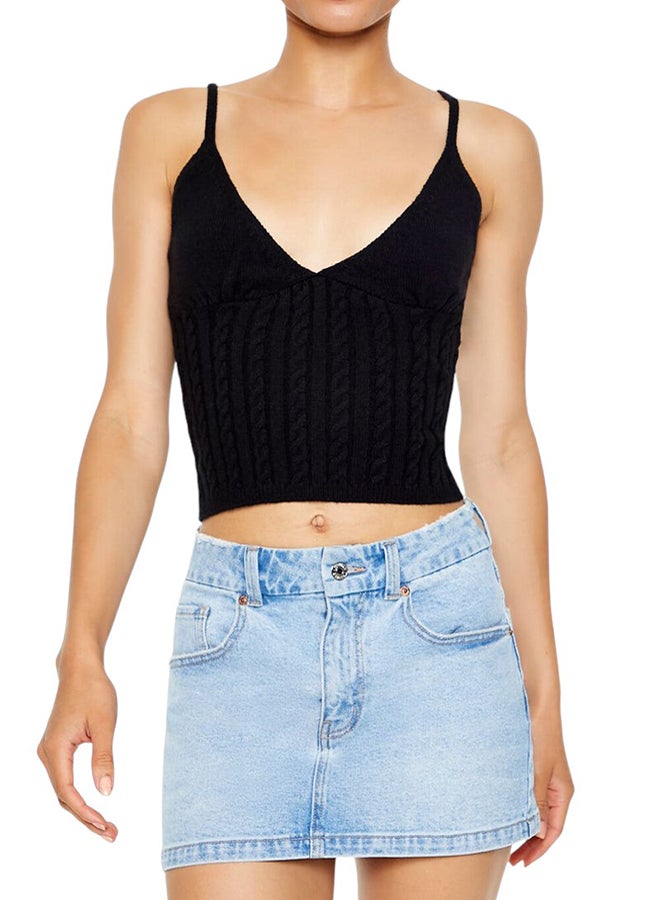 فور ايفر 21 بلوزة قصيرة محبوكة - Image 1