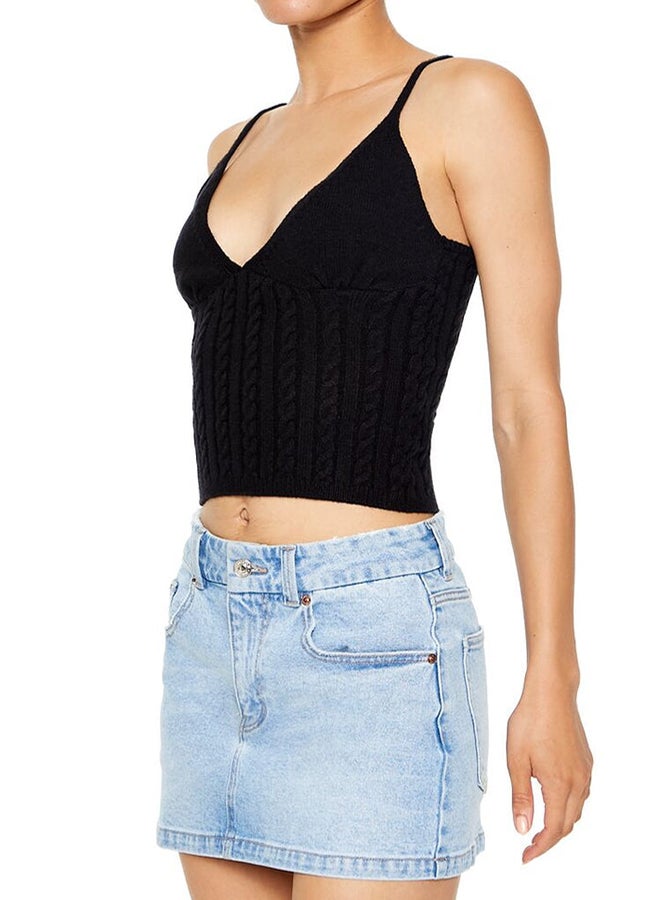 فور ايفر 21 بلوزة قصيرة محبوكة - Image 4