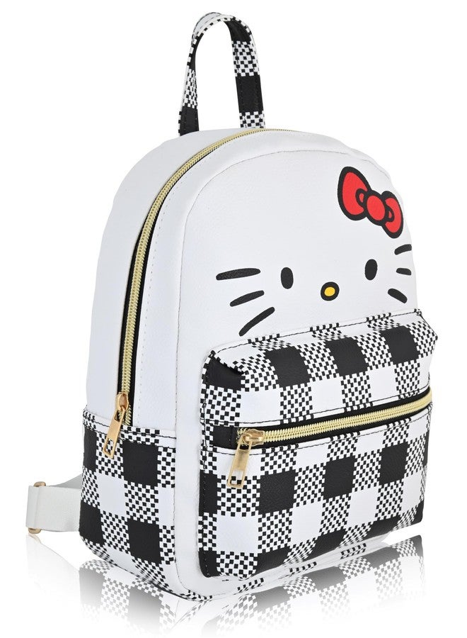 فاست فوروورد حقيبة ظهر سانريو هيلو كيتي من فاست فورورد للنساء والرجال، للجنسين | حقيبة ظهر صغيرة لطيفة من الجلد الصناعي مقاس 10 بوصات | حقائب وإكسسوارات هيلو كيتي - Image 2