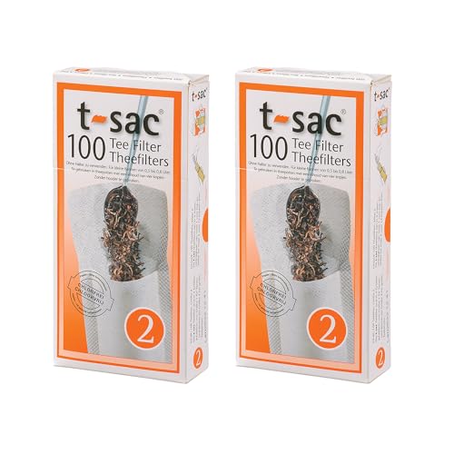 T-Sac Tea Filter Bags, Disposable Tea Infuser, Number 2-Size, 2 to 4-Cup Capacity, Set of 200 - Image 4