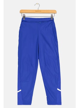 Adidas Kids Boy Brand Logo Outdoor Sweatpants, Blue  - Image 1