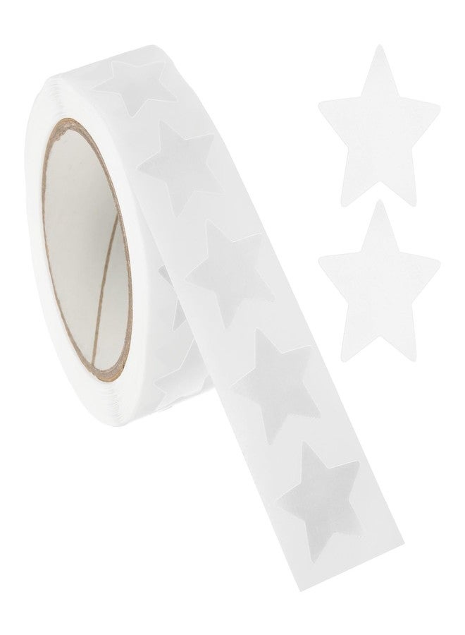 PATIKIL Star Stickers Roll 3/4", 500 Pcs Self-Adhesive Reward Stickers Star Labels for Behavior Chart Classroom Teacher Supplies and DIY Craft, White - Image 1