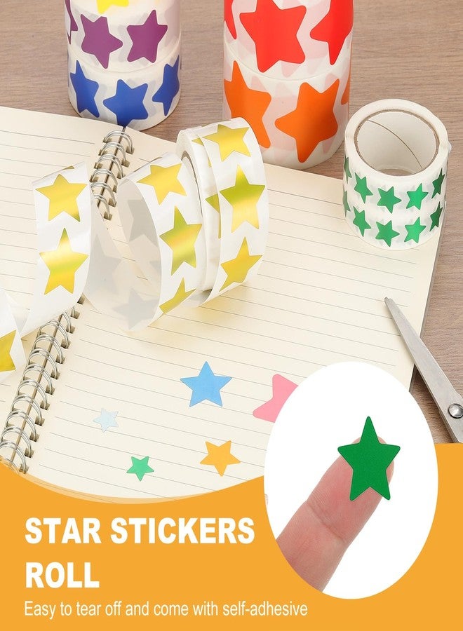 PATIKIL Star Stickers Roll 3/4", 500 Pcs Self-Adhesive Reward Stickers Star Labels for Behavior Chart Classroom Teacher Supplies and DIY Craft, White - Image 3
