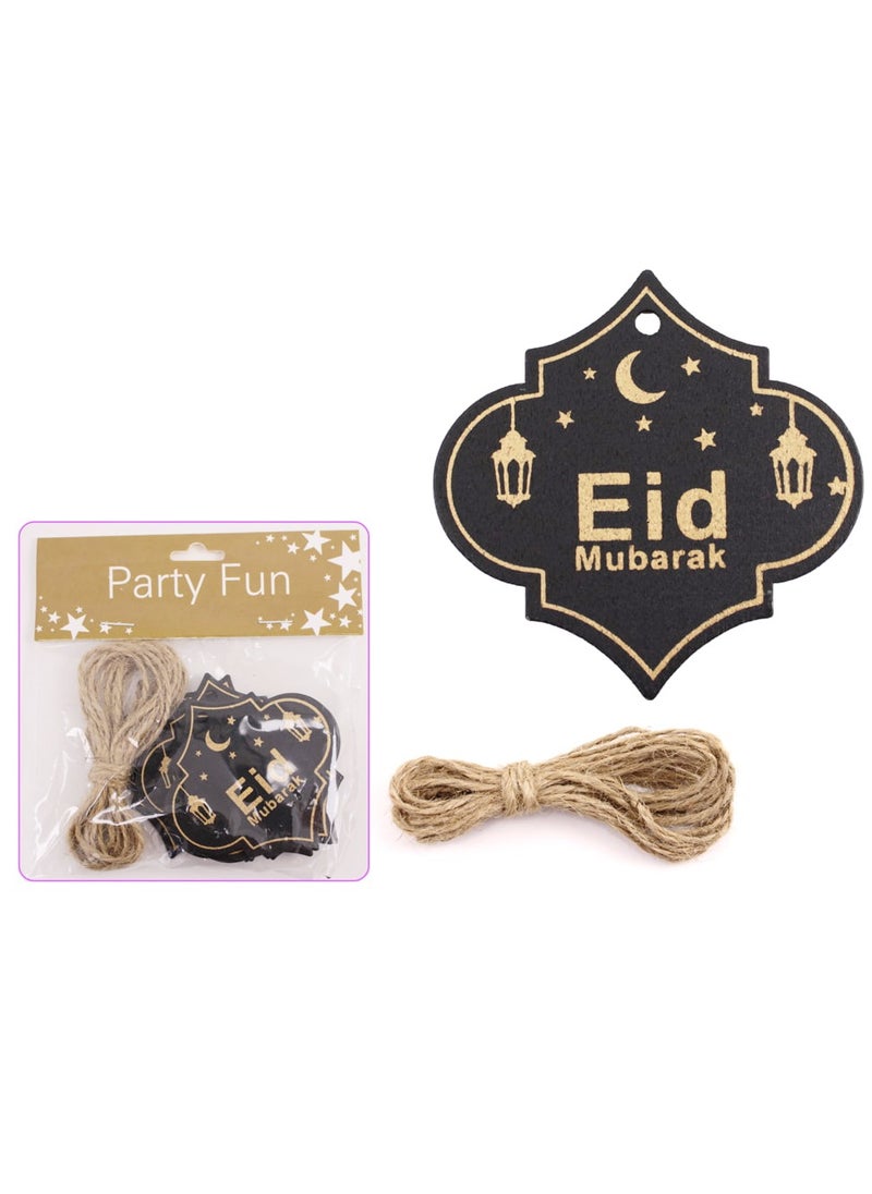 PARTY FUN Eid Mubarak English Gift Tag 6Pcs Pkt 7Cm  - Image 2