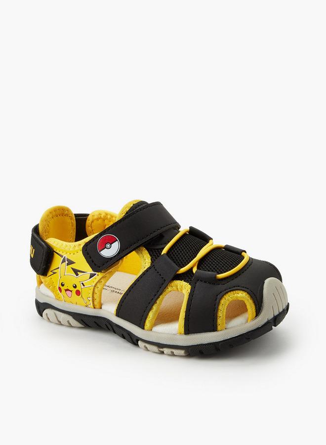 Pokemon Boys Printed Hook & Loop School Sandals - Image 2