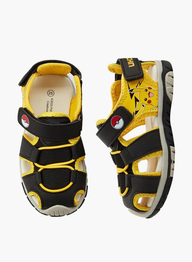 Pokemon Boys Printed Hook & Loop School Sandals - Image 1
