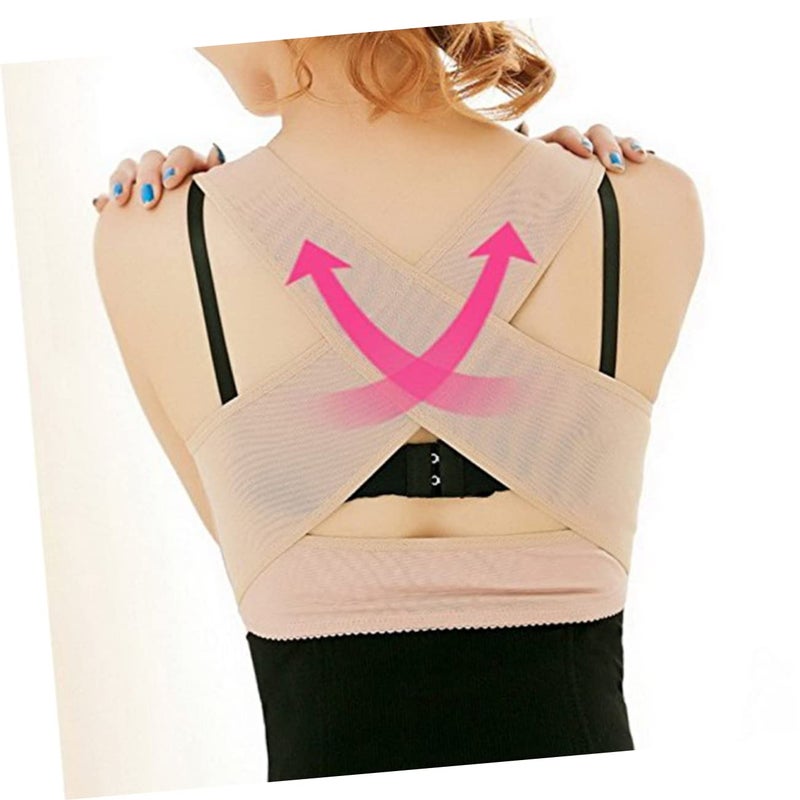 Women Posture Brace for Hunchback Relief Comfortable Skin-color Chest Support for Better Alignment for Daily Use and Hours of Sitting - Image 2