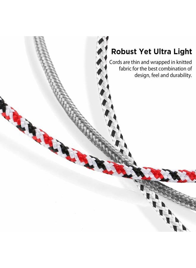 DUKABEL - Headphone Splitter, Knitted 3.5mm Audio Splitter TRS 3-Pole Aux Splitter Cable for Headphones Earphones Speakers -Zebra White - Image 1
