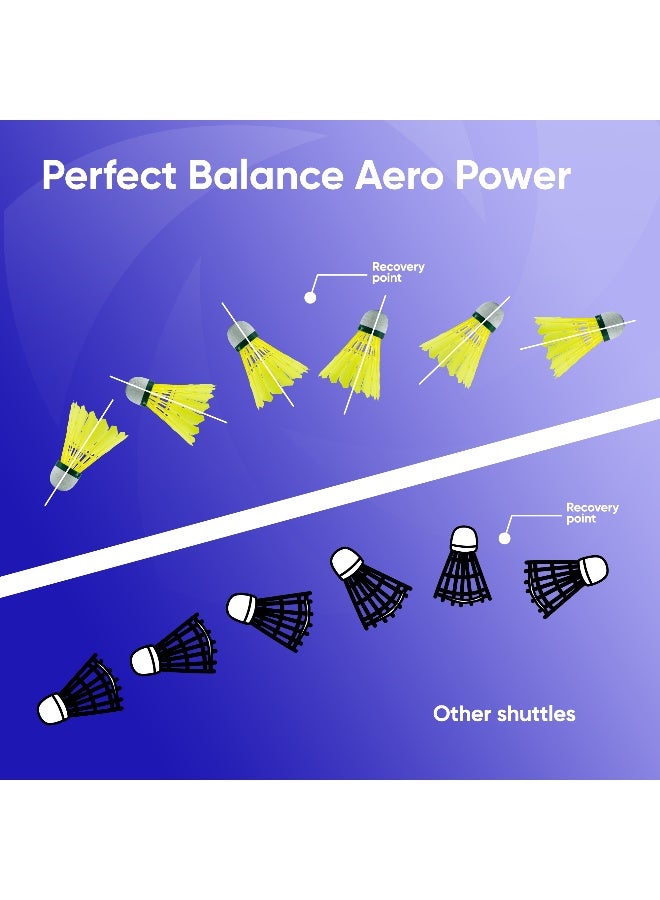 SOLPRO Aero Power Nylon Badminton Shuttlecock | Pack of 6 - Image 5