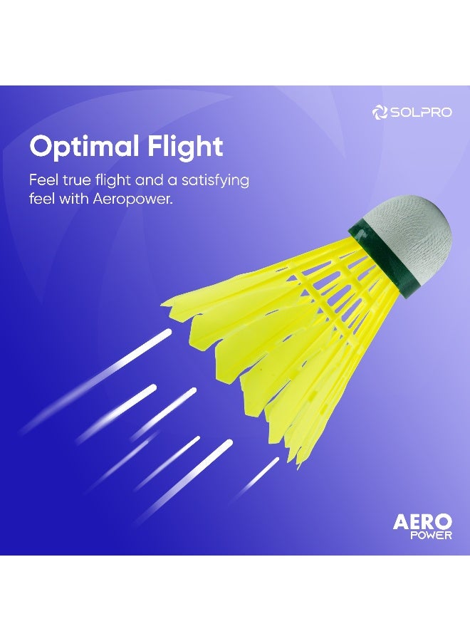SOLPRO Aero Power Nylon Badminton Shuttlecock | Pack of 6 - Image 3