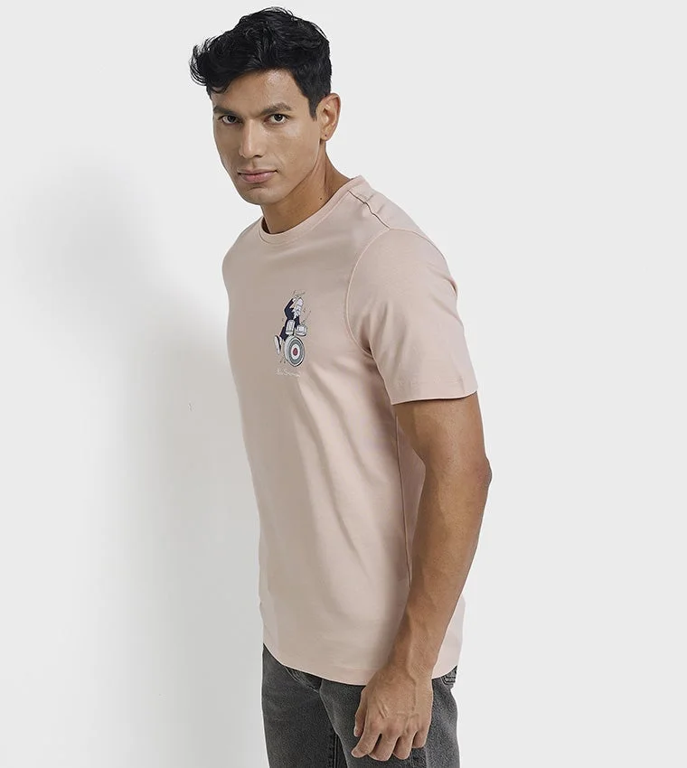 بين شيرمان Ben Sherman Men's Crew Neck Short Sleeve Graphic T-Shirt