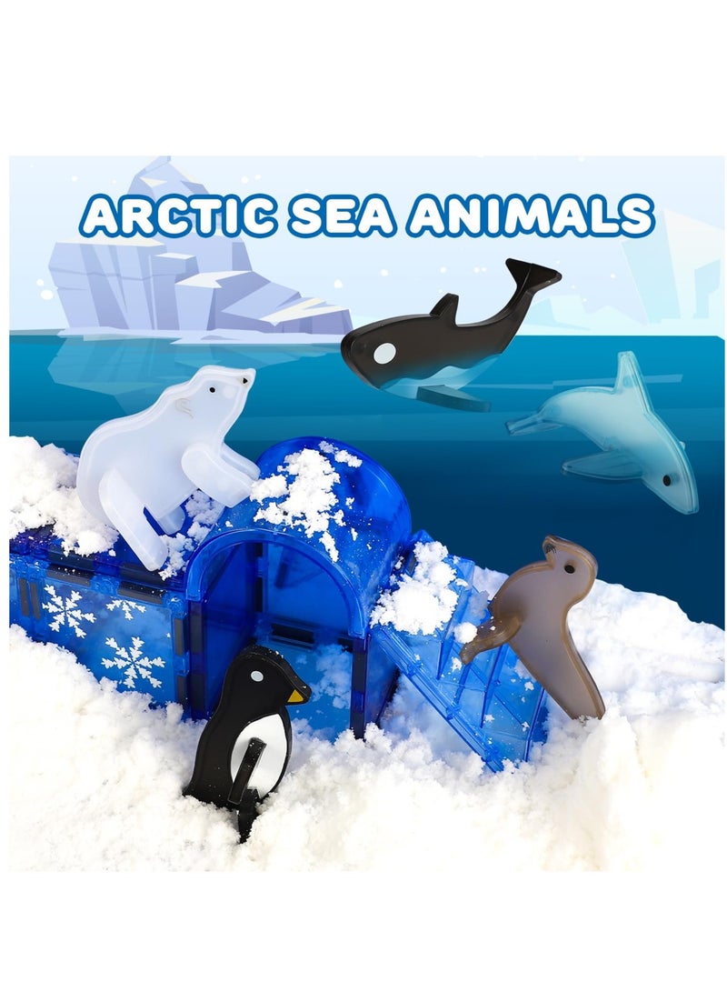 Excefore Magnetic Tiles for Kids Ages 3-5 4-8, 25Pcs Magnetic Tiles for Toddlers 3-5 STEM Magnet Tiles Magnet Blocks Toys Magnetic Building Blocks Animals Kids Games Preschool Learning Toy - Image 2