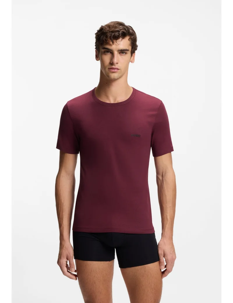 HUGO Three-pack of underwear T-shirts in cotton