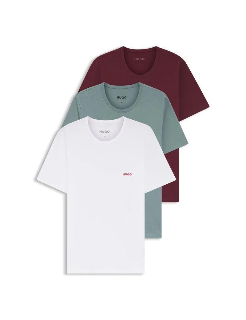HUGO Patterned Assorted three-pack cotton T-Shirts with logo print for Men | Best Price UAE