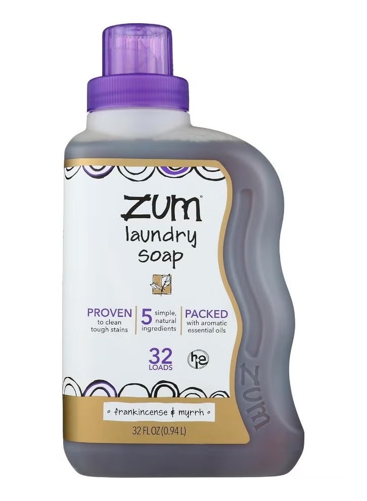 ZUM, Laundry Soap, Frankincense & Myrrh, 32 fl oz (0.94 l)