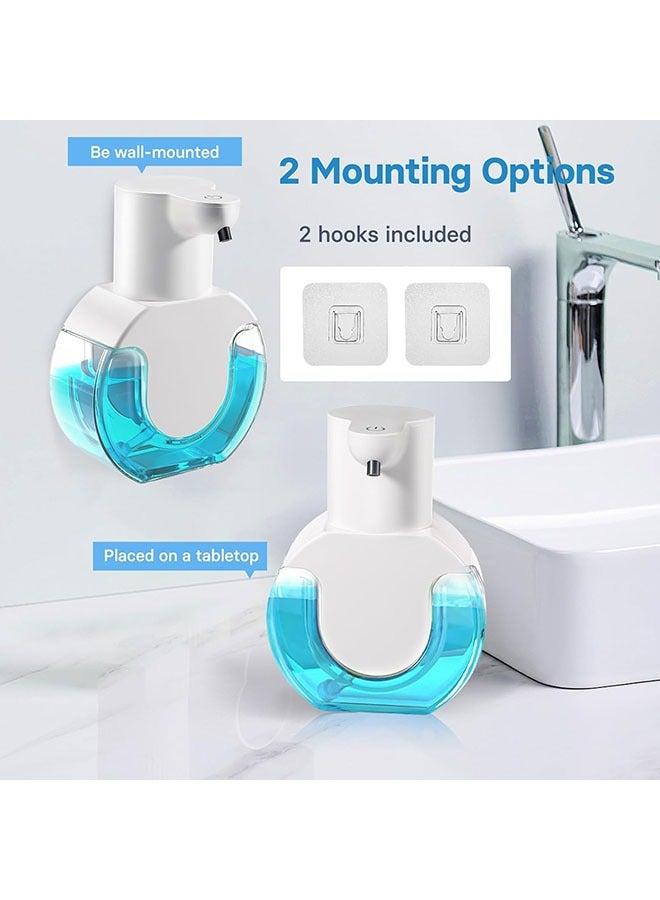 يلا جوي 14.2oz / 420ml عدم الاتصال التلقائي رغوة الصابون السائل ، قابلة للشحن الجدار شنقا ذكي موزع الصابون السائل ( حزمة 2 ) - Image 2