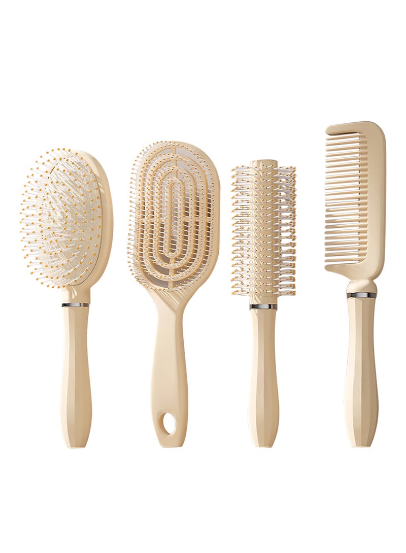 4Pcs Air Cushion Comb Set, Scalp Massage Brush, Anti-Static, Fluffy Portable for Hair Styling, Wet & Dry Use - Image 2