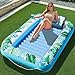 JAMBO Inflatable Tanning Pool Lounger Float 70 x 47 Sun Tanning Pool Float with Pillow Water Lounge Raft Pool Floatie for Adults Tanning Raft Pool Tub Water Tanning Bed Kiddie Pool Tanning Floats - Image 3