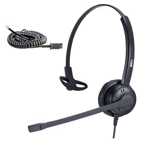 MKJ Cisco Telephone Headset with Microphone Noise Canceling Corded RJ9 Call Center Office Phone Headset for Cisco CP-7861 7942G 7941G 7945G 7960 7961G 7962G 7965G 7971G 7975G 8841 8861 9951 9971 - Image 1