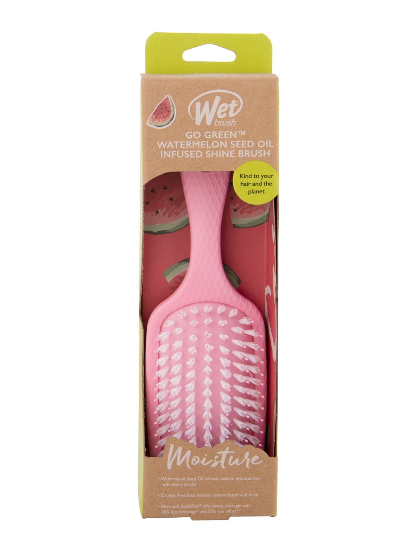 Wet Brush Go Green Shine Hair Brush - Watermelon - Pink Detangler for Smooth and Shiny Hair - For Wet and Dry Hair - Image 4