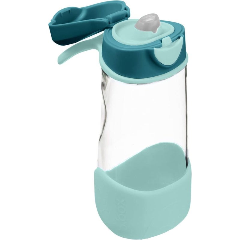 B.Box - Sport Spout Drink Bottle 450ML With Flip Top Lid - Green - 445 - Image 1