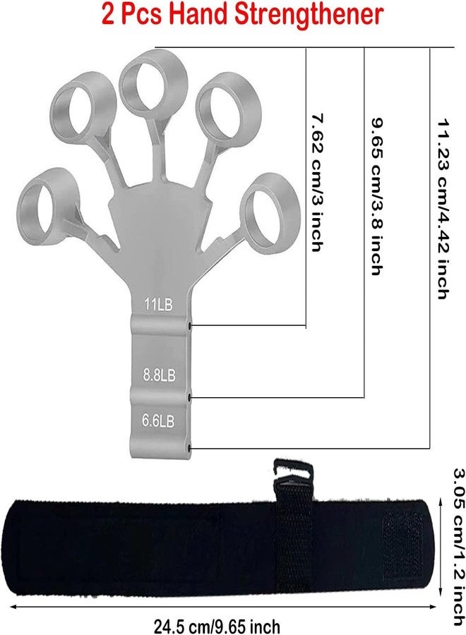 Rhonnium Finger Gripper Strength Trainer Hand Yoga Resistance Band-1 Set - Image 5