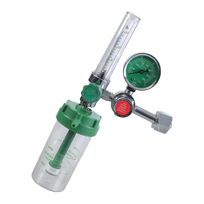 منظم الأكسجين الطبي CGA540 مع زجاجة مرطب ومقياس ضغط - Image 1