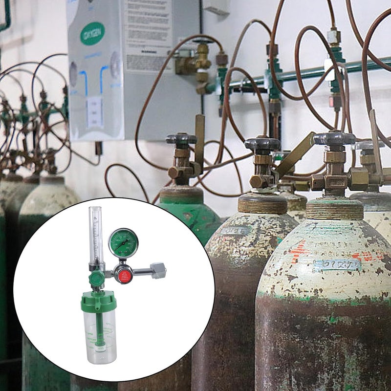 منظم الأكسجين الطبي CGA540 مع زجاجة مرطب ومقياس ضغط - Image 3