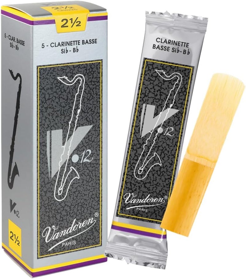 Vandoren قصب كلارينيت باس فاندورين CR6225 V.12 - قوة 2.5، علبة من 5 - Image 1