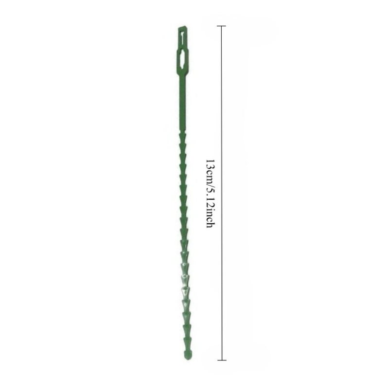 Green Fishbone Zip Ties 6.69 Inch for Horticultural Plants Climbing Vines Flowers Seedlings Fixing Shaping Straps 48 Pcs - Image 2