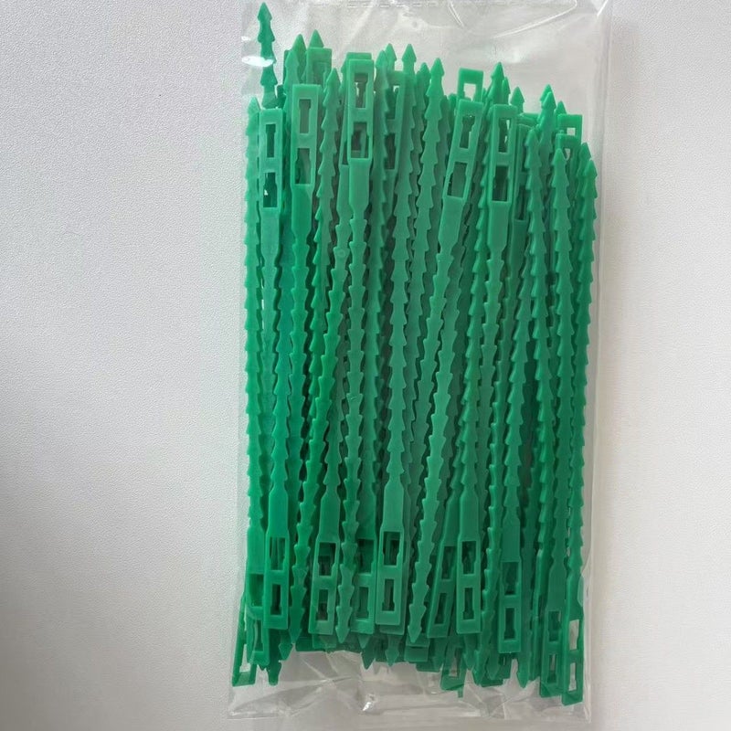 Green Fishbone Zip Ties 6.69 Inch for Horticultural Plants Climbing Vines Flowers Seedlings Fixing Shaping Straps 48 Pcs - Image 4