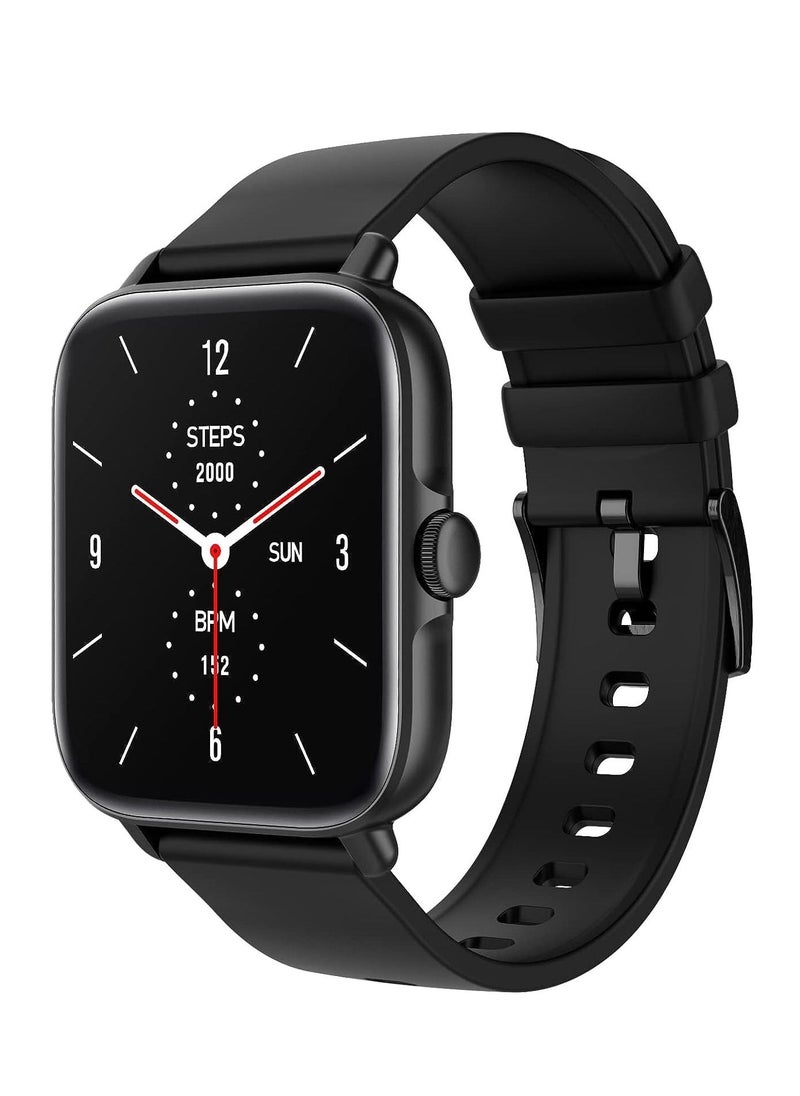 Generic - 1.7-inch Smart Watch, Dial/Receive Calls, Compatible with Android/iOS Phone, Fitness Tracker with Heart Rate Monitor, Blood Oxygen, Sleep, Multi-sport Modes, IP68 Waterproof Smartwatch (Black) - Image 1