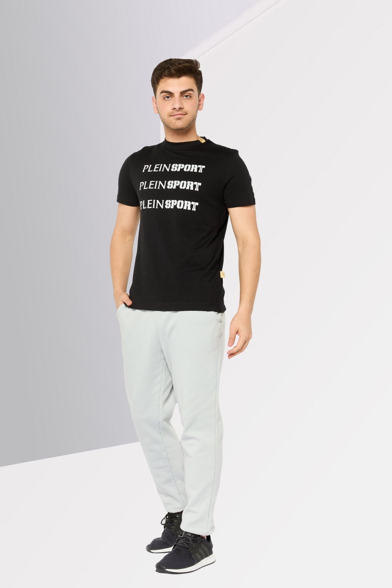 PHILIPP PLEIN Plein Sport Men Sportswear Fit Short Sleeves Outdoor T-Shirt, Black - Image 2