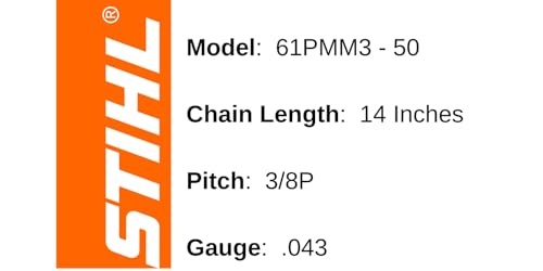 Stihl 61PMM3 50 Genuine OEM OILOMATIC Chain Saw Chain 14" MS170 MS171 MS180 MS181 - Image 2