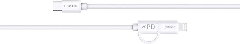 TOTULIFE Power Socket with PD 2-in-1 Cable 20W, White - Image 4