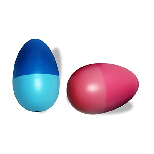 VParents Wooden Egg Shakers Rattle Non Toxic Organic for New Born Baby and Infants (0 Years+) (Pack of 2)(Pink Blue) - Image 1