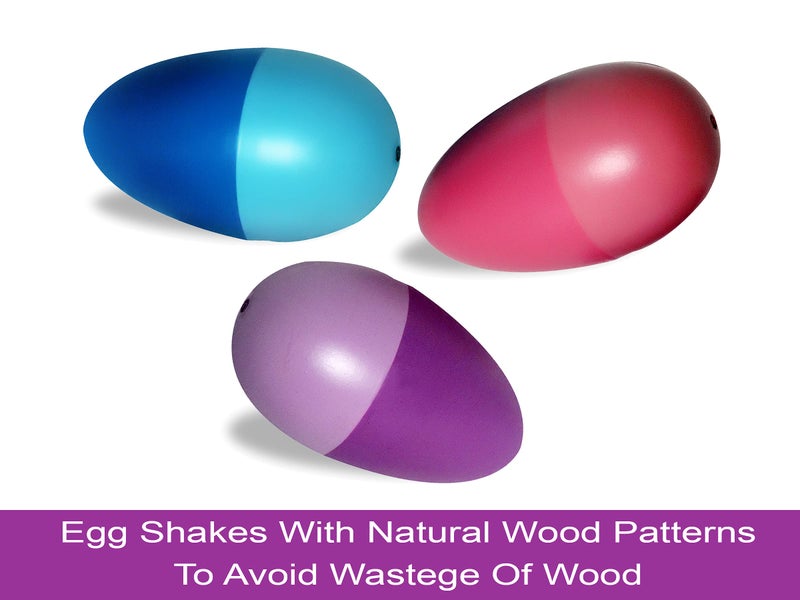 VParents Wooden Egg Shakers Rattle Non Toxic Organic for New Born Baby and Infants (0 Years+) (Pack of 2)(Pink Blue) - Image 3