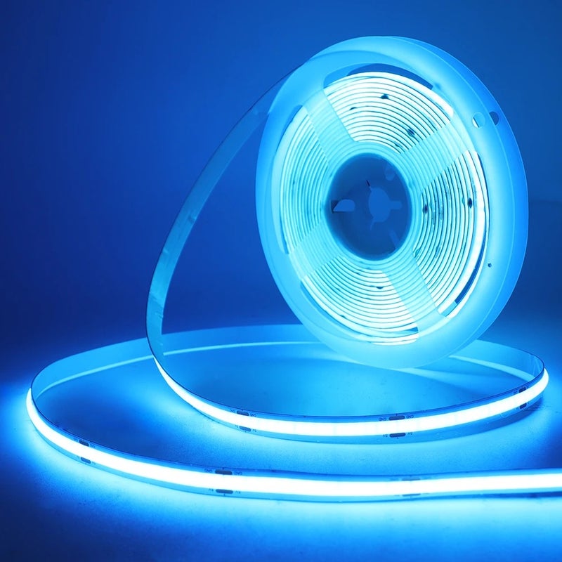 KISUFU DC5V COB LED Light Strip 3AA Battery Powered 8mm PCB 320LEDs/m White Green Blue Pink RA90 Flexible Adhesive Tape DIY Room Decor - Image 1