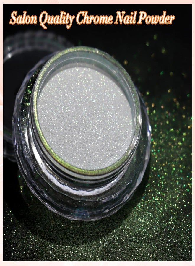 FNNZ Unicorn Chrome Nail Powder, Aurora Unichrome Mermaid Aurora Nail Powder Pigment Pearlescent Nail Art Glitter Decoration for Home DIY Nail Salon Manicure - Summer Firefly - Image 3