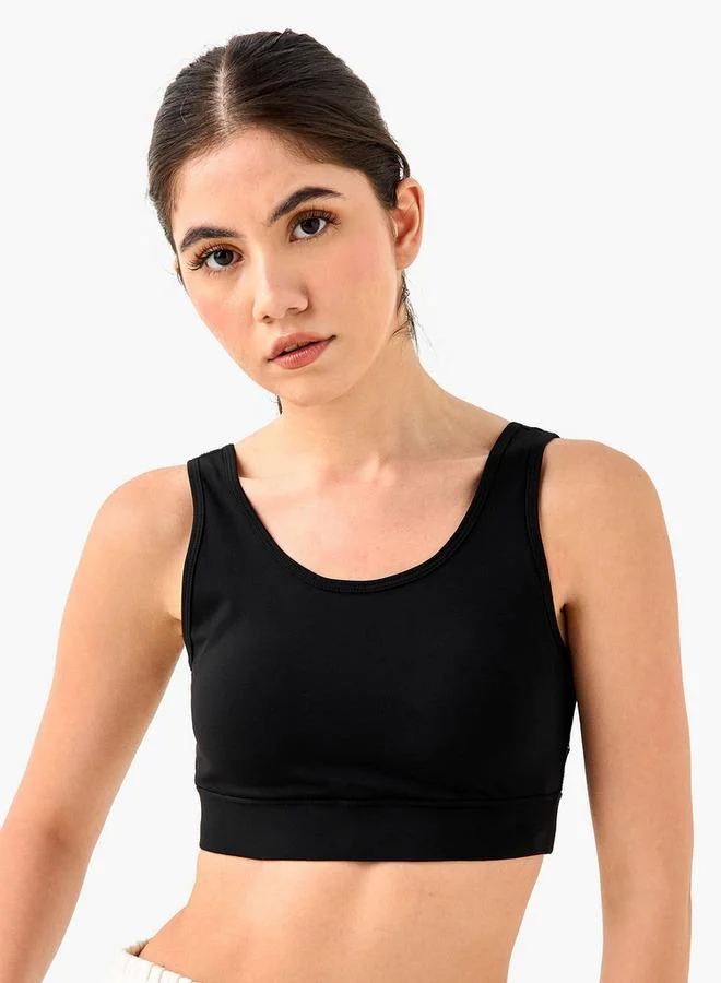 Kappa Kappa Logo Print Sports Bra