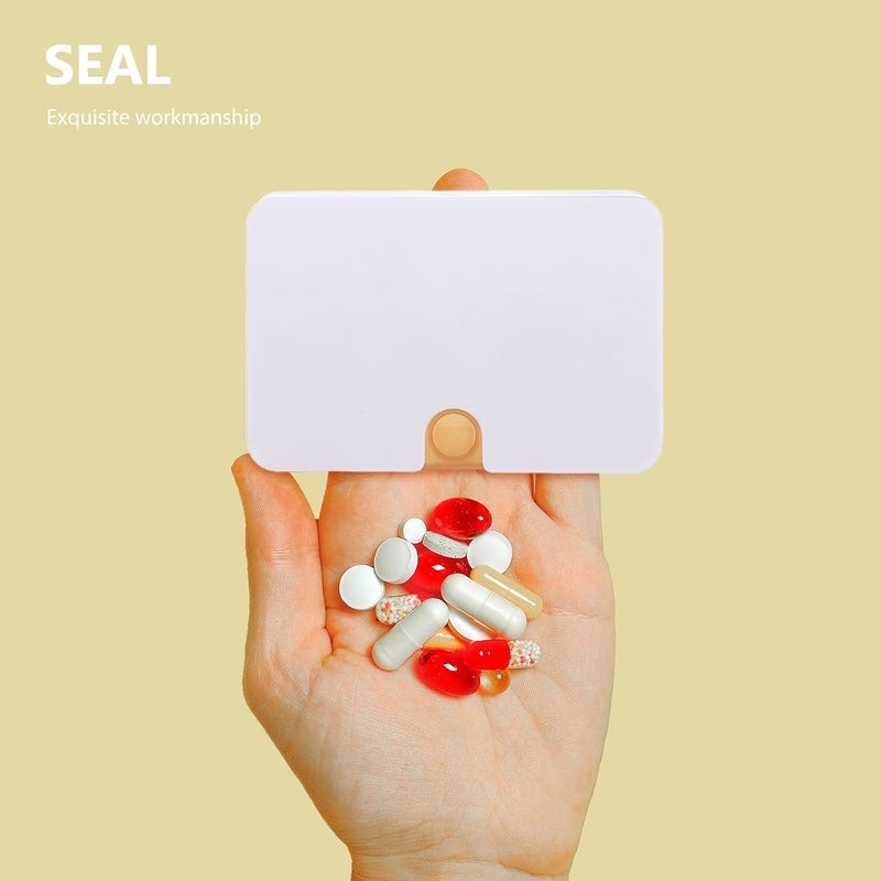Portable Medicine Organizer 3pcs Small 6-Compartment Pill Box Set Detachable Compact Travel Storage Case for Purse Pocket Daily Medication Management - Image 4