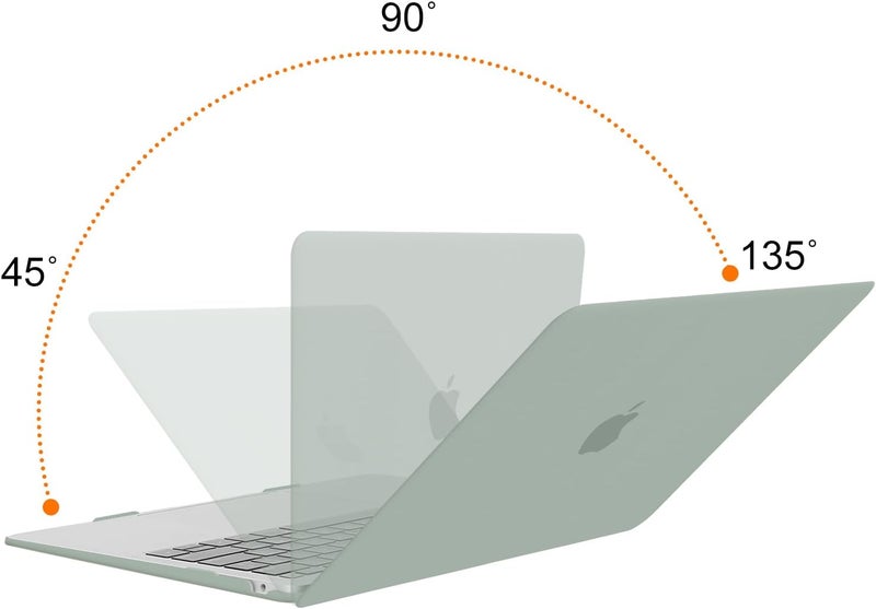 موسيسو متوافق مع غلاف MacBook Air مقاس 13 بوصة بشريحة M1 إصدارات 2021-2018 A2337 A2179 A1932، غلاف بلاستيكي صلب وغطاء لوحة مفاتيح وغطاء شاشة وحقيبة تخزين لجهاز MacBook Air مقاس 13.3 بوصة، أخضر عتيق - Image 4