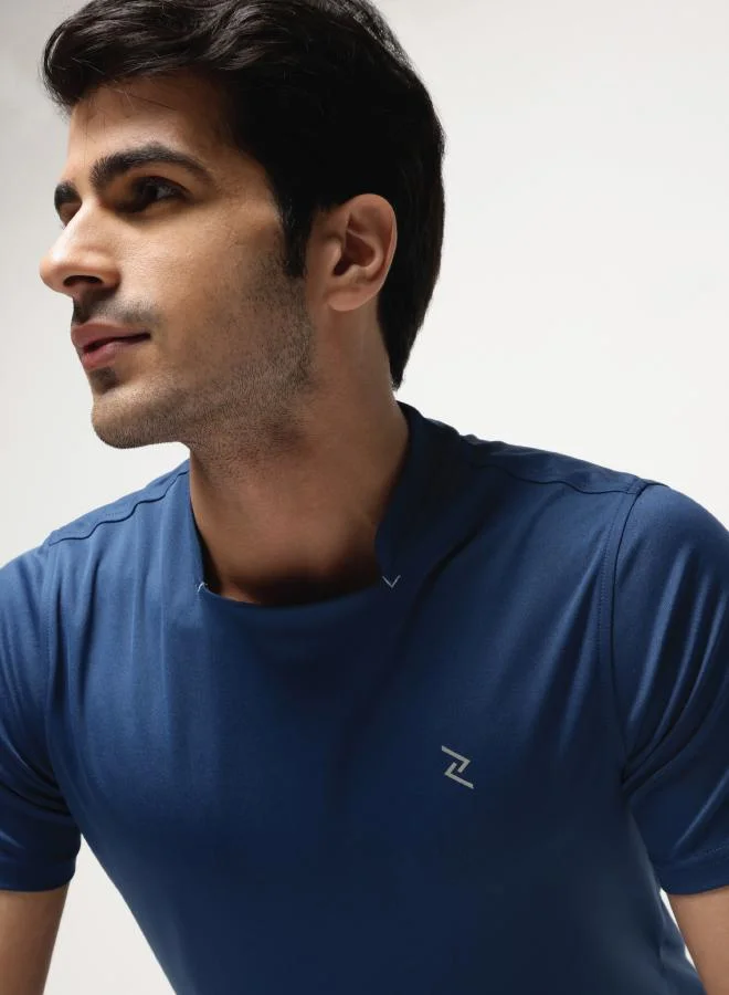 زيسي Square Neck T-shirt – Deep Indigo